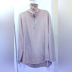 ELWOOD size XXL TAUPE 1/2 Zip Hoodie Zips Fully Closed Light Weight Soft